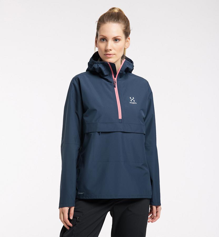 Haglöfs Womens Spira Waterproof Jacket Dark Blue New Zealand 23067OFIH
